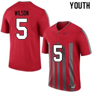 Youth Ohio State Buckeyes #5 Garrett Wilson Throwback Nike NCAA College Football Jersey July OXC7344CT